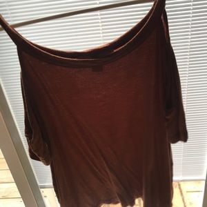Burnt Orange off the shoulder shirt